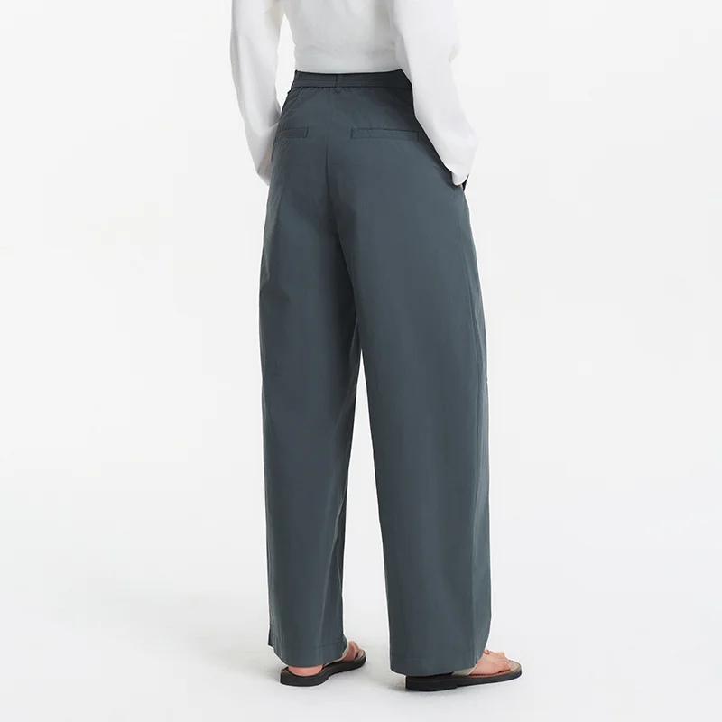 Pantalon Femme Semir Tissé 2026 Coupe Ample Jambe Large Fluide et Confortable Style Urbain Décontrac