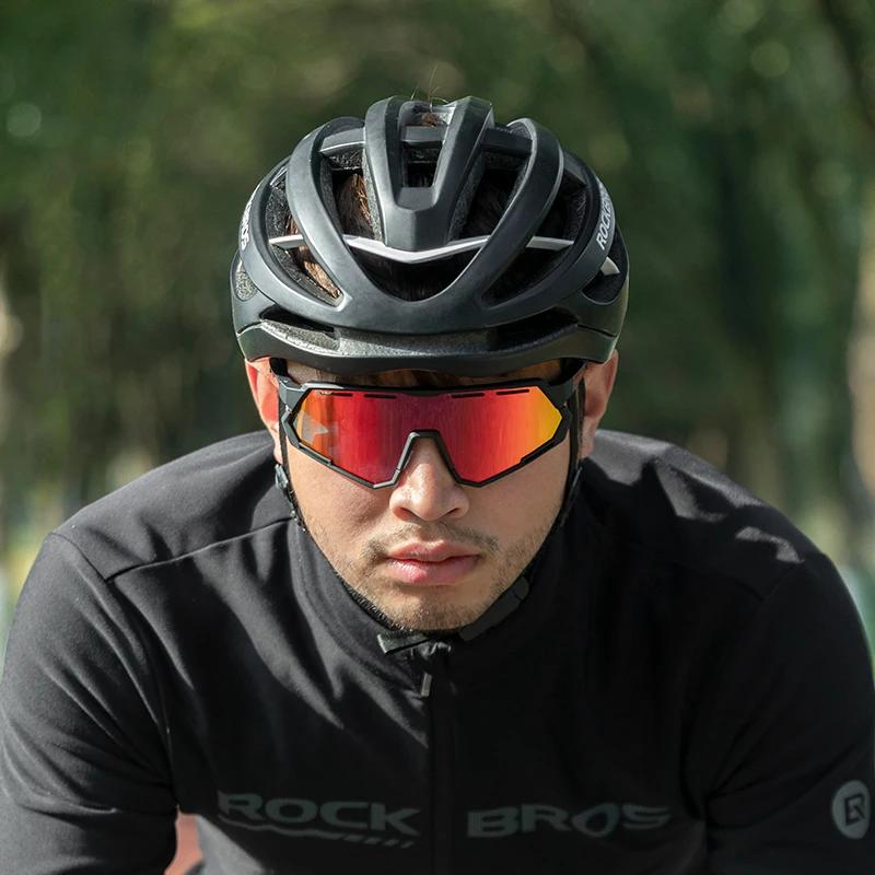 ROCKBROS – lunettes de soleil polarisées photochromiques pour hommes et femmes, vtt, vélo de route, 