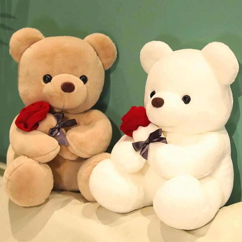 Ours en peluche Kawaii pour cadeau de saint-valentin, 25cm, Animal en peluche, poupée ours Rose, cad
