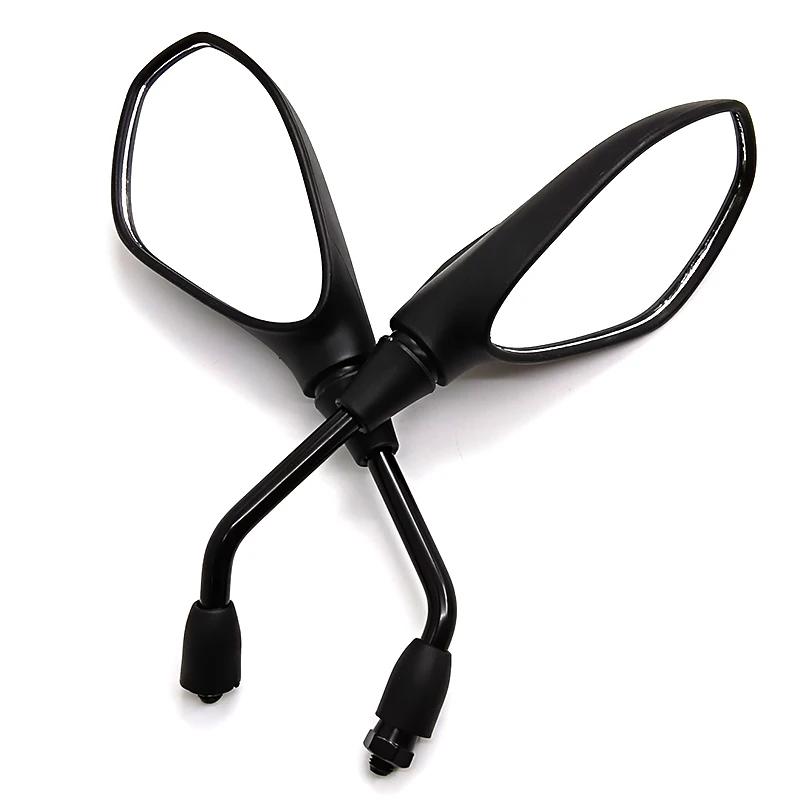 Rétroviseurs de moto, rétroviseur latéral d'extrémité de guidon noir pour Scooters ATV vélos motos 2