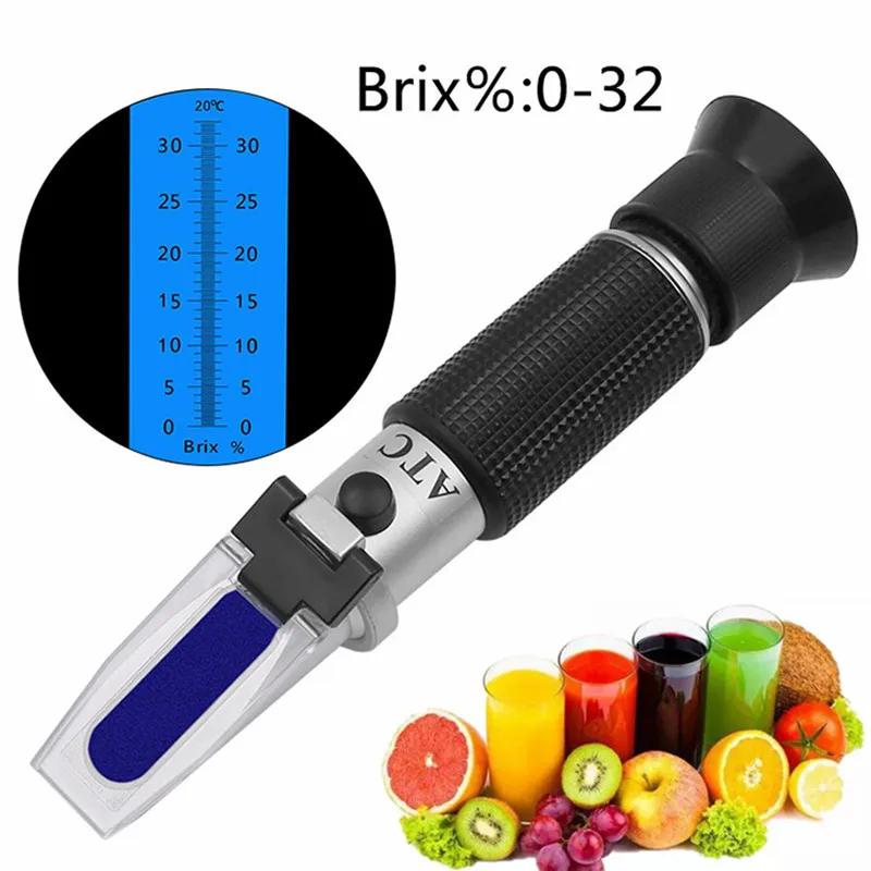 Réfractomètre de sucre portatif, densimètre de Concentration de sucre 0-32% Brix, testeur de sacchar