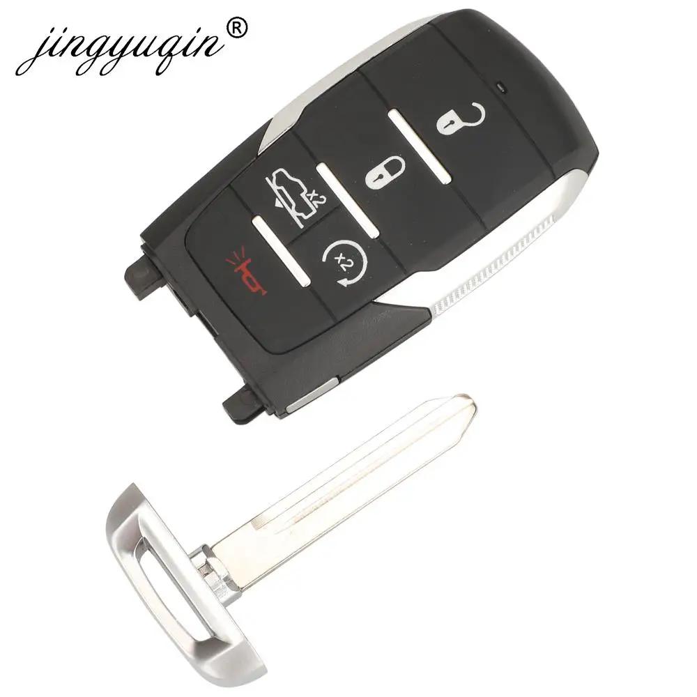 Jingyuqin Smart Remote Car Key Shell Case pour Dodge RAM 1500 Limited LongHorn 2019 2020 2021 Fob OH