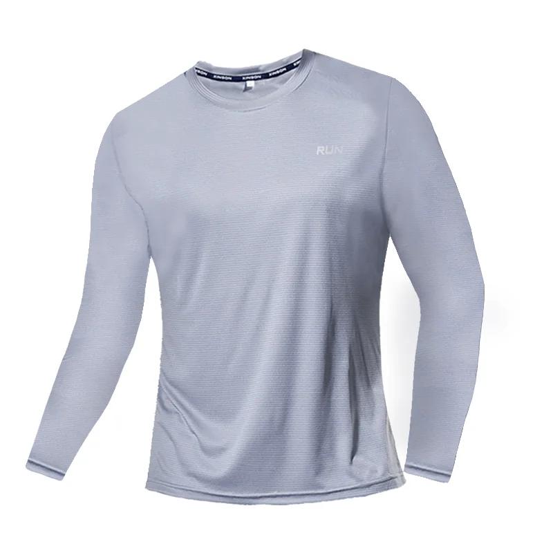 T-shirt sport manches longues homme course fitness séchage rapide respirant anti-transpiration 2023