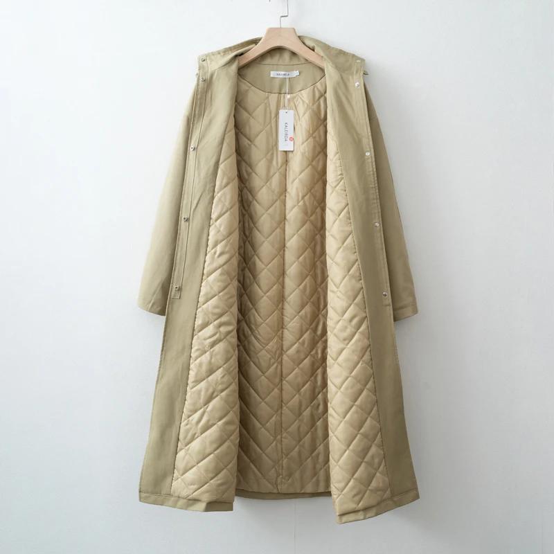 Trench surdimensionné pour femme, manteau Long, élégant, épais et chaud, Parkas, automne hiver 2025