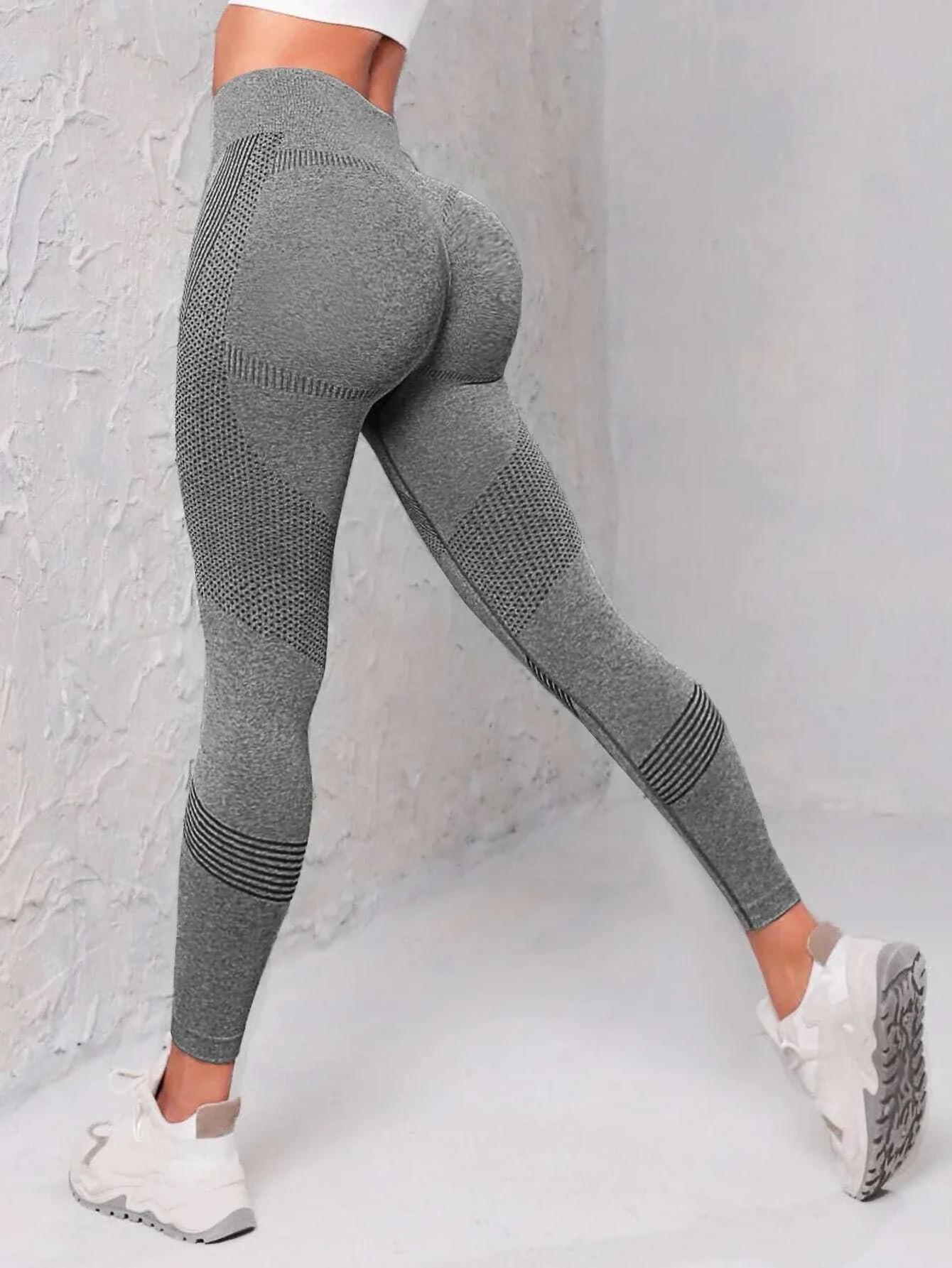 Leggings de sport à large ceinture sans couture