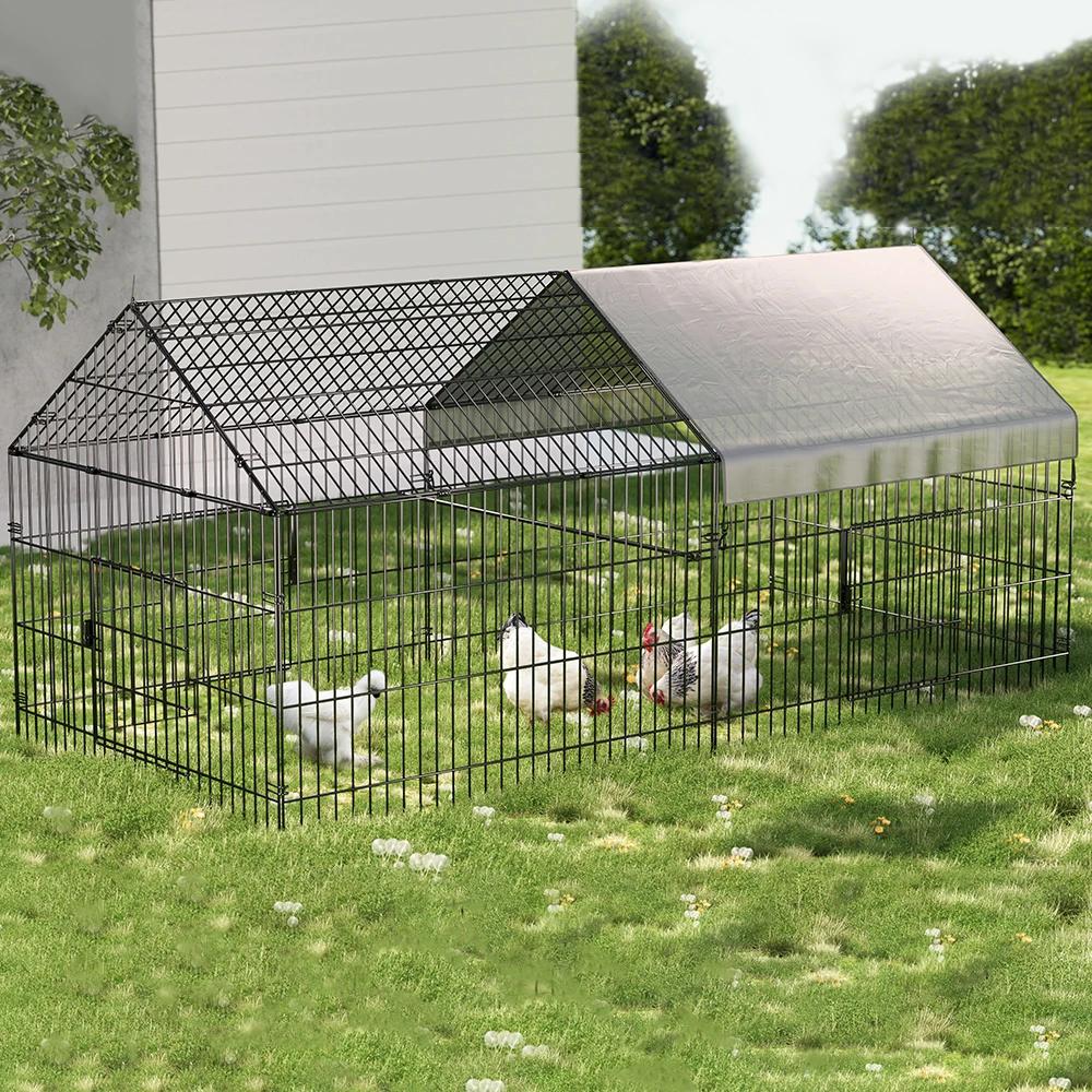 Enclos de parc pour animaux de compagnie avec housse de protection et sol, manteau de course jetable