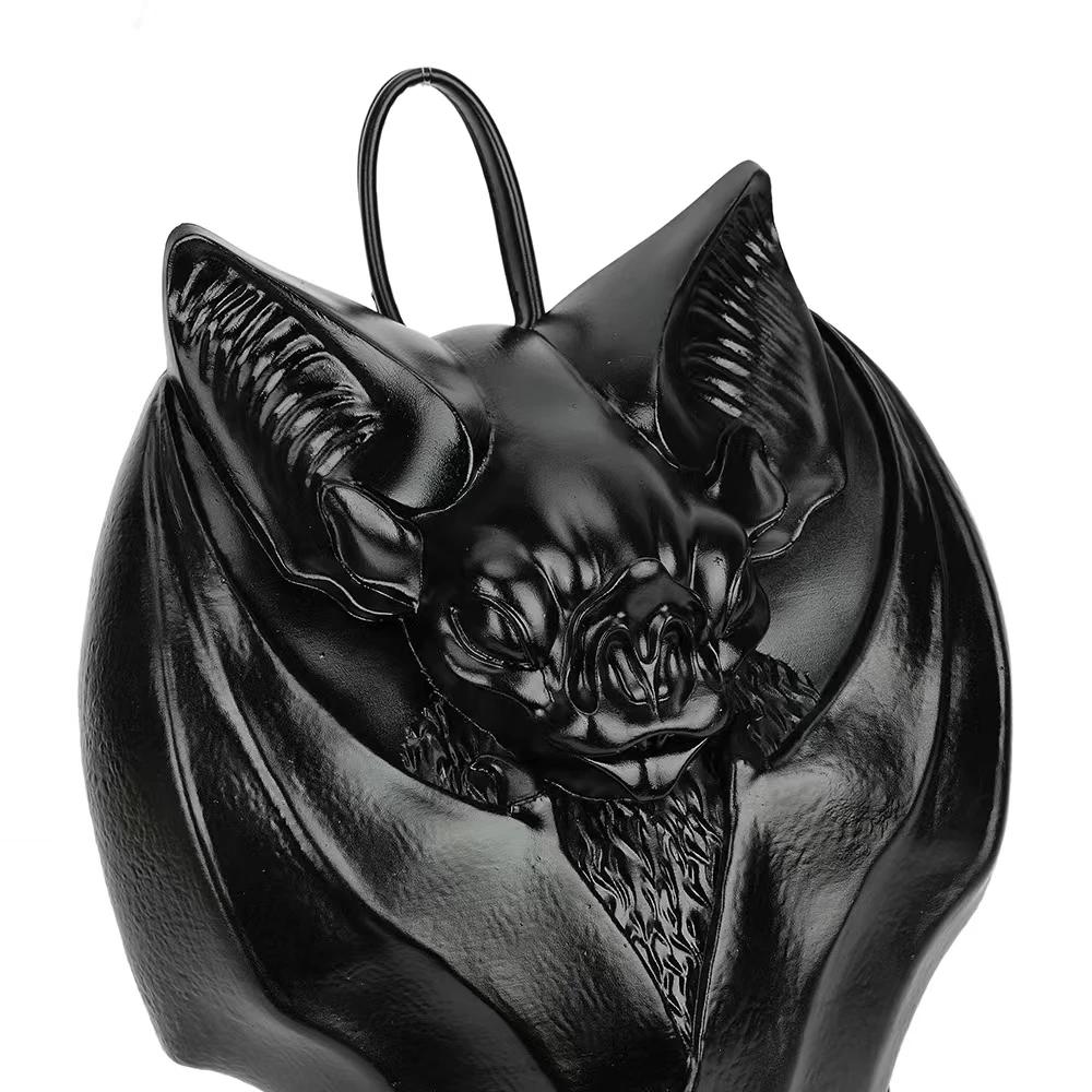 Sac à dos gothique noir en forme de chauve-souris pour fille, sac à main d'halloween, sacs de haute 