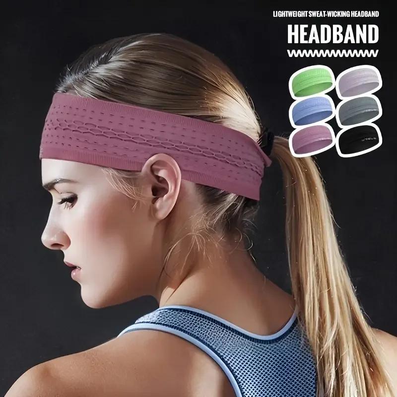 1pc Sport bandeau antidérapant évacuant l'humidité entraînement bandeau pour hommes femmes Fitness c