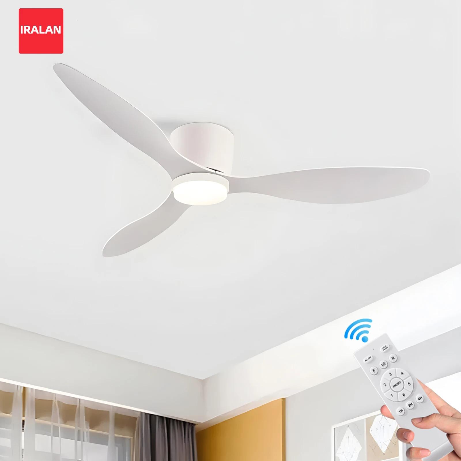 IRALAN ventilateur de plafond avec lumière 6 vitesses choix moteur à courant continu réversible 3CCT