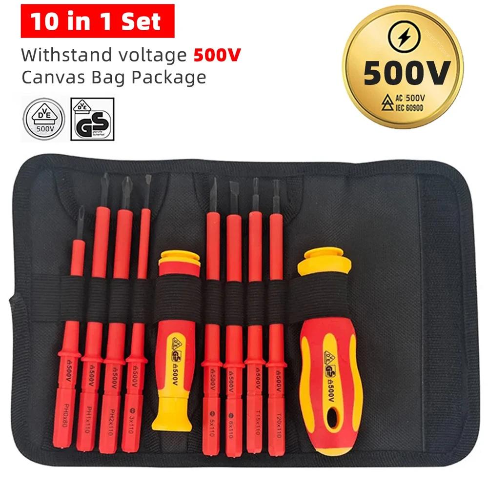 Nouveau tournevis hexagonal tournevis d'électricien isolé ensemble de haute dureté ménage magnétique