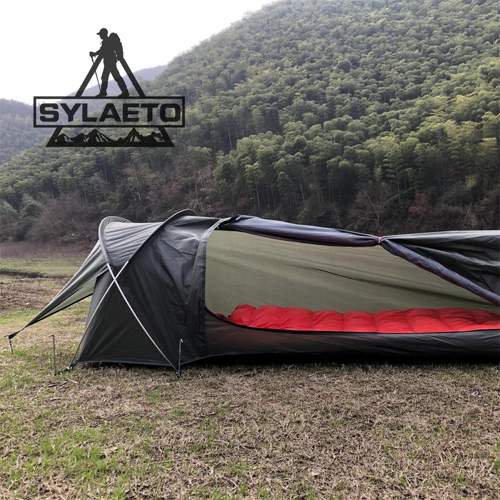 Tente bivy 1 personne pour le camping, la randonnée, la couleur verte de l'armée