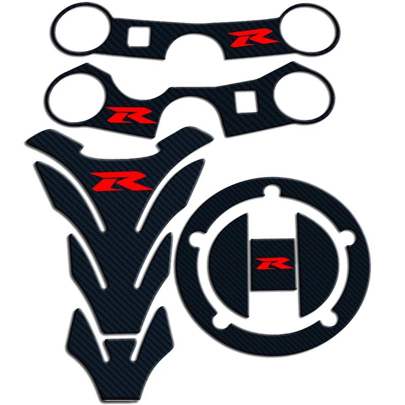Autocollant de bouchon de réservoir en carbone, tampon de réservoir, fourche, Triple arbre, pince su