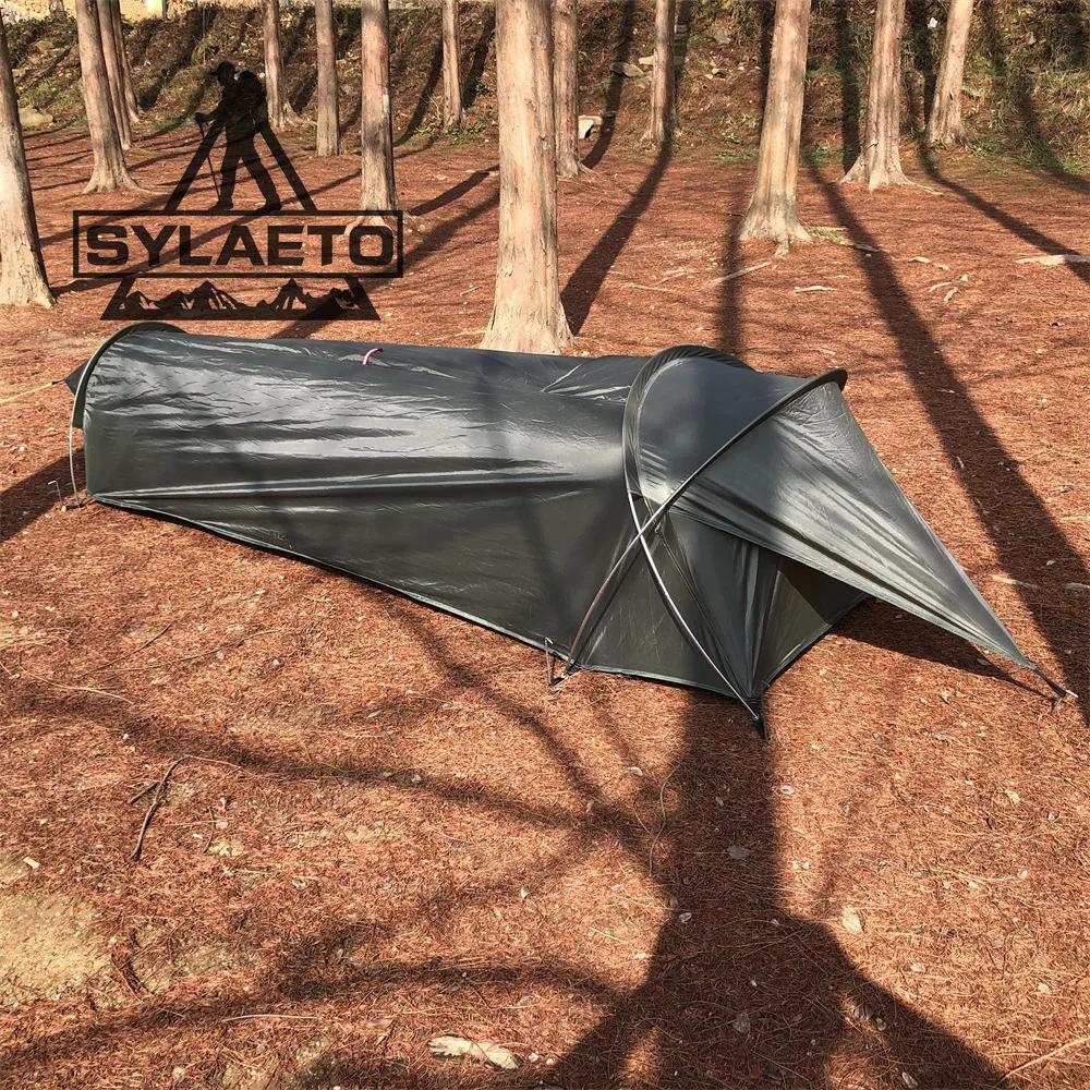 Tente bivy 1 personne pour le camping, la randonnée, la couleur verte de l'armée