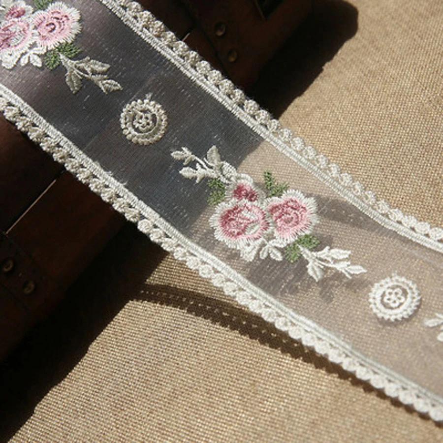 Ruban de dentelle fait à la main, garnitures en tissu, accessoires de couture, décoration de mariage