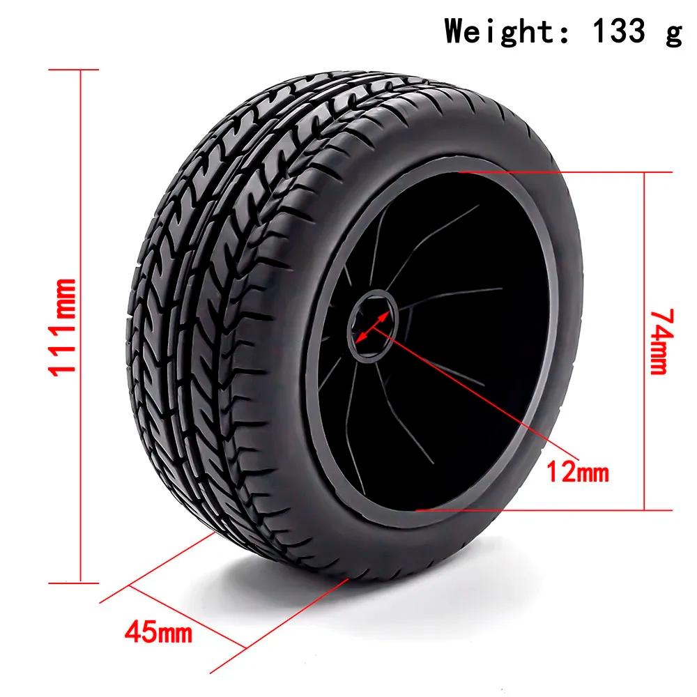 Pneus de camion de parcours court 112mm 1/10, roue hexagonale de 12mm pour voiture Slash Arrma Sento