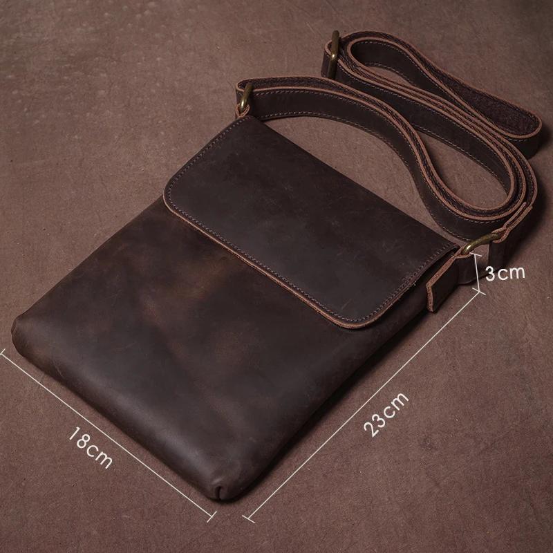 GURO-Sac à Bandoulière en Cuir group pour Homme, Haute Qualité, Élingue, Cheval, Peau de Vache, Mess
