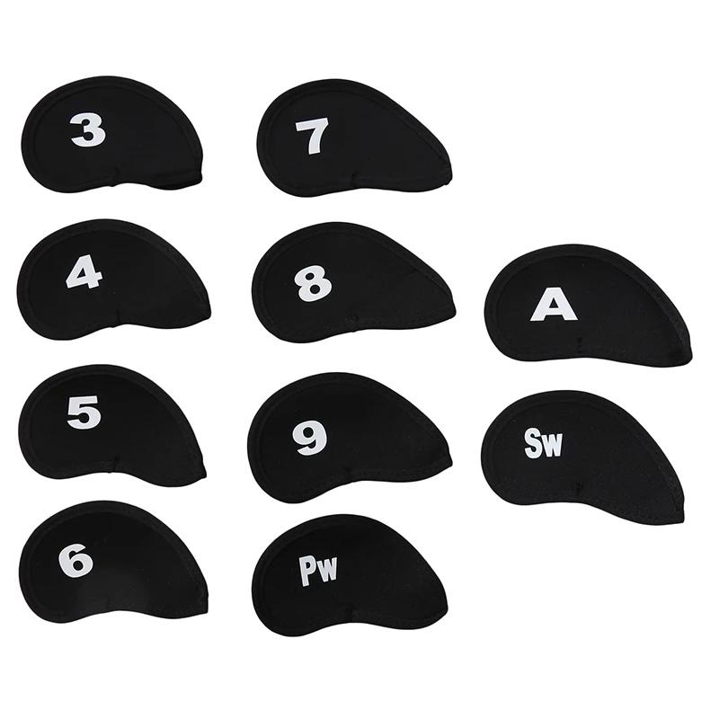 Couvre-tête en fer pour Club de Golf Portable, 10 pièces, ensemble de couvre-chef de protection, fou
