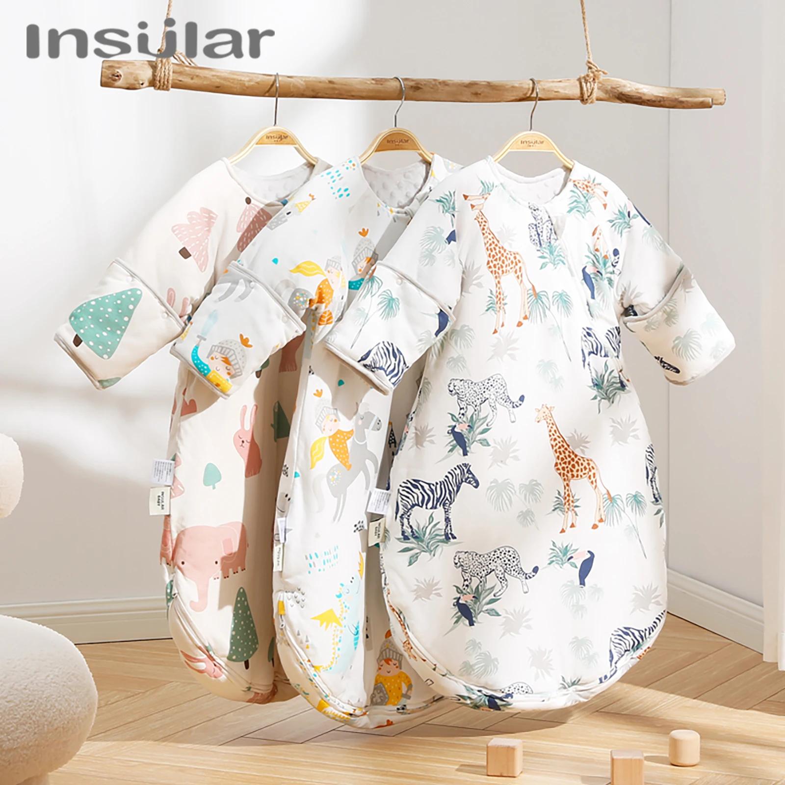 Gigoteuse pour bébé avec manches, sac de couchage en coton pour enfants, gigoteuse enveloppante chau