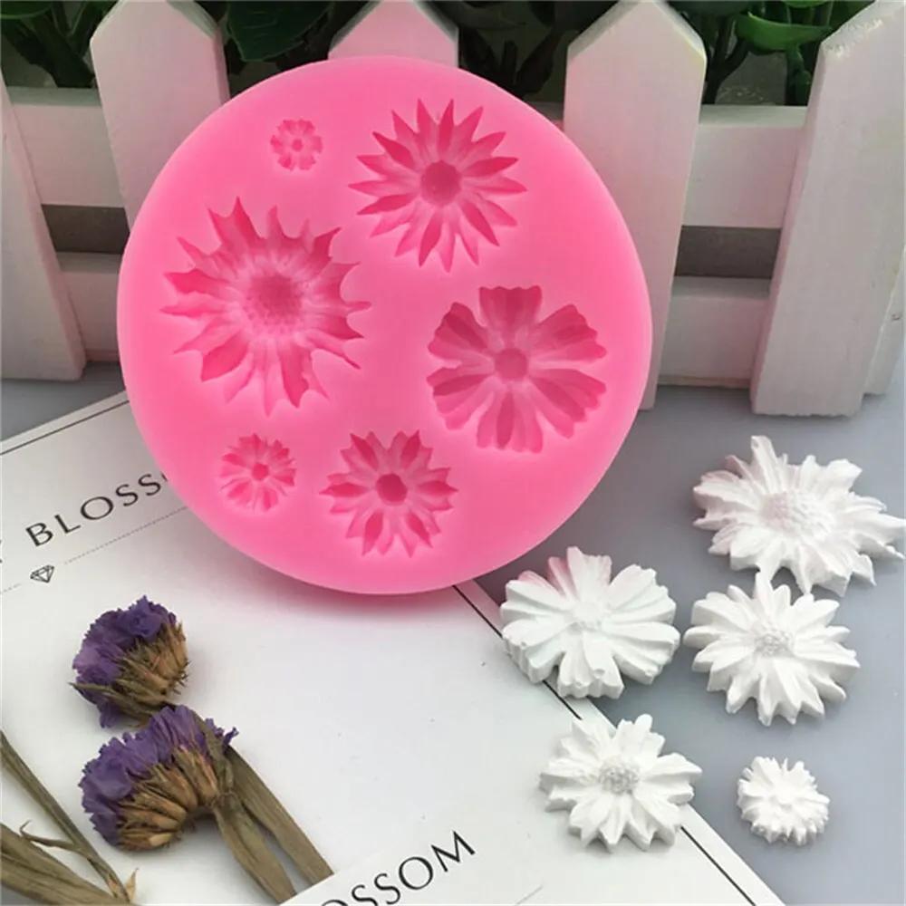 3D Fleur Silicone Moules Fondant Artisanat Gâteau Bonbons Chocolat Sugarcraft Glace Pâtisserie Outil