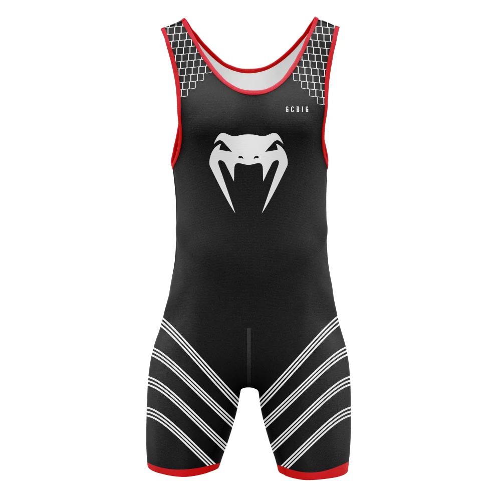 Nouveaux hommes Performance lutte Singlet costume vêtements de sport ensembles de course boxe PowerL