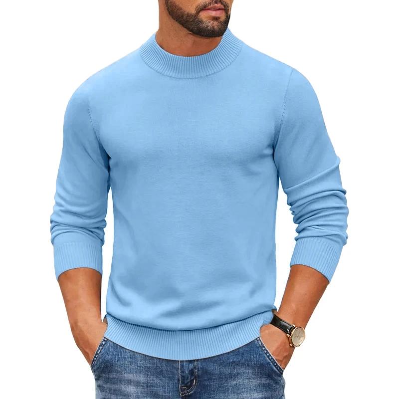 Jeu d'animaux hommes faux col roulé chemisier froid tricots pull pull décontracté robe mince pull ch