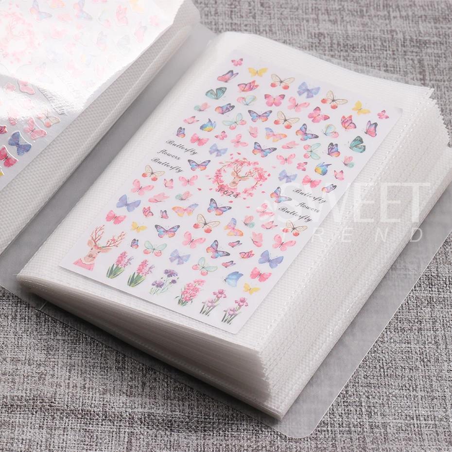 Livre de rangement d'autocollants pour ongles, 100 fentes, livre de Collection vide, support organis