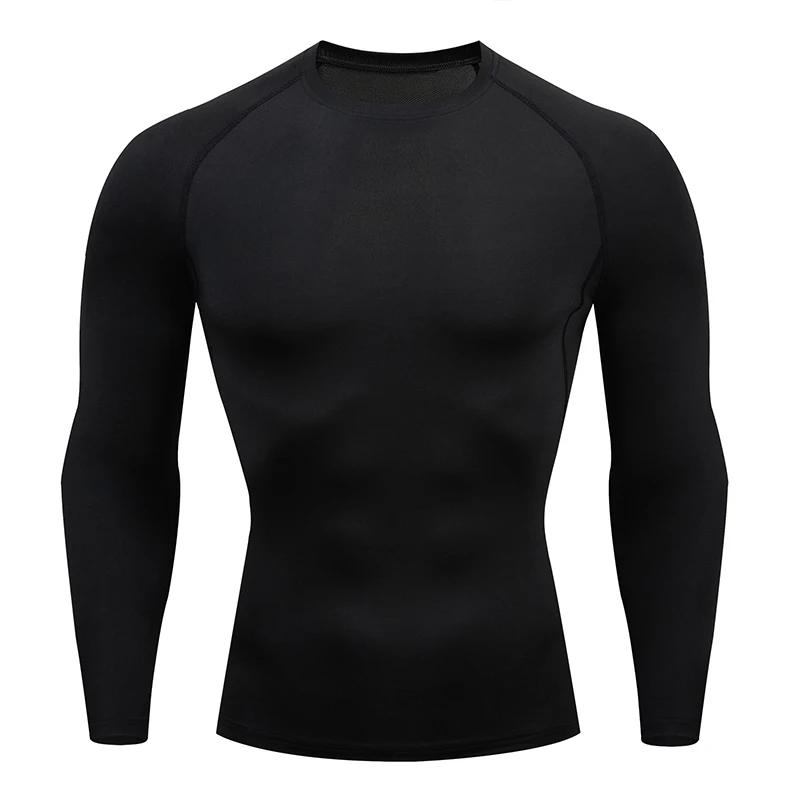 Nouveaux hommes T-Shirt de sport séchage rapide chemise de course à manches longues chemises de Comp