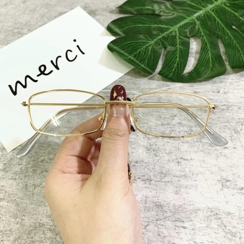 Lunettes de soleil ovales rétro pour femmes, rectangulaires en métal, classiques, bonbons, documents