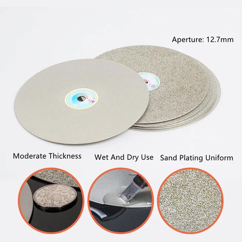 1 pièces 8 pouces 200mm diamant disque de meulage enduit plat roue roues de polissage bijoux meulage