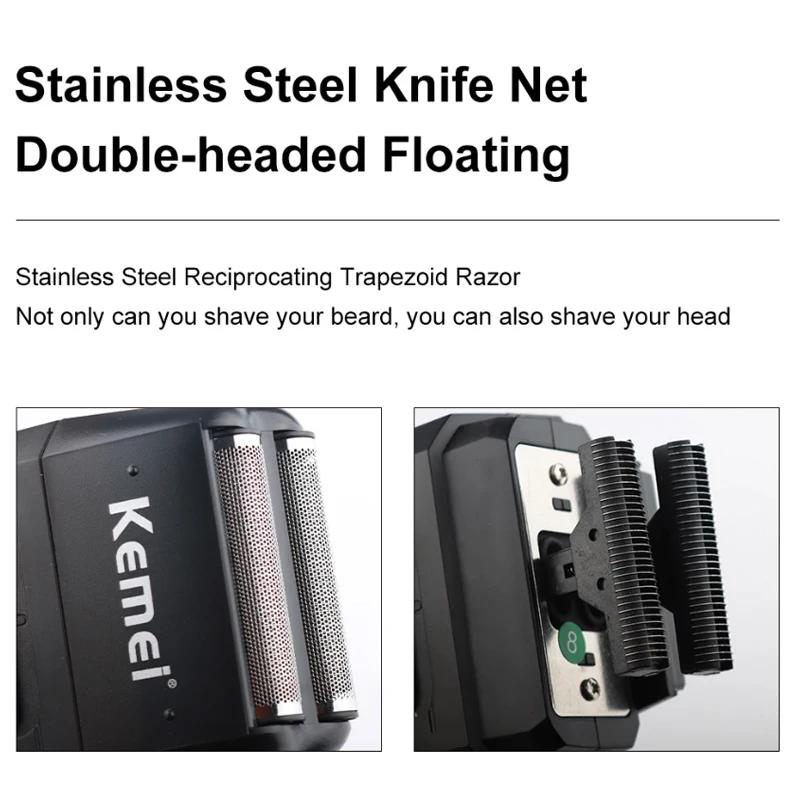 Kemei Kit de tondeuse à cheveux pour hommes, rasoir électrique, tondeuse à cheveux, machine de décou