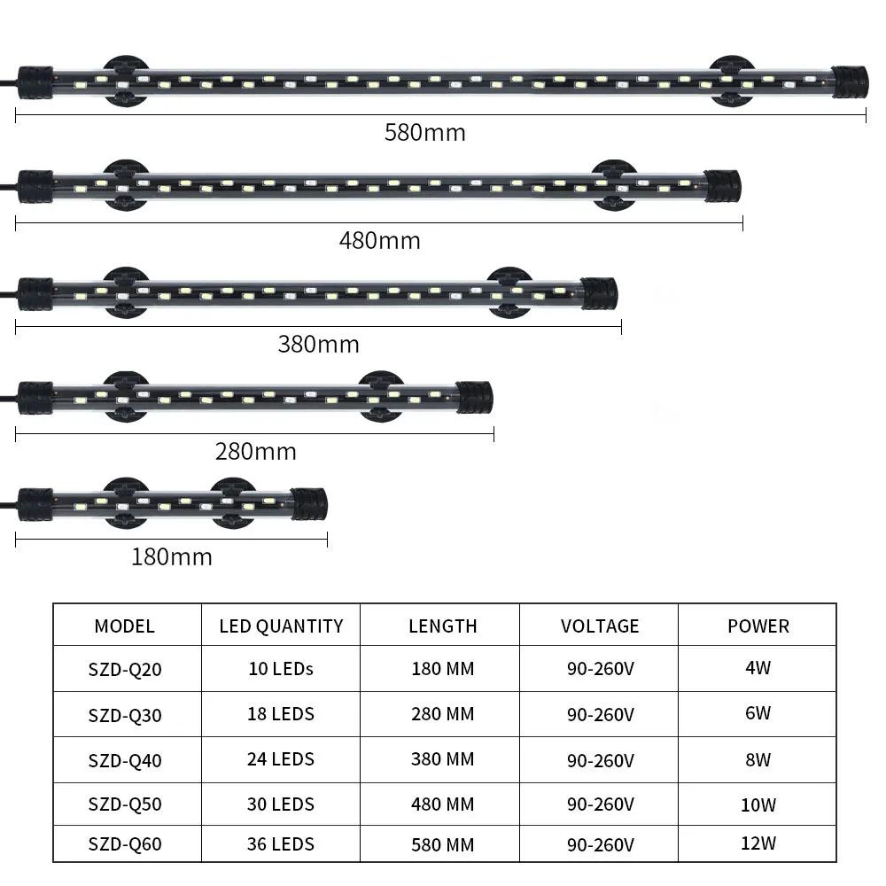90-260V lumière d'aquarium LED étanche Aquarium pince lumière sous-marine décor éclairage lampe Subm
