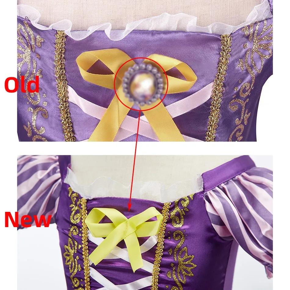 Robe raiponce pour enfants de 3 à 8 ans, Costume de fête emmêlé pour filles, fantaisie d'anniversair