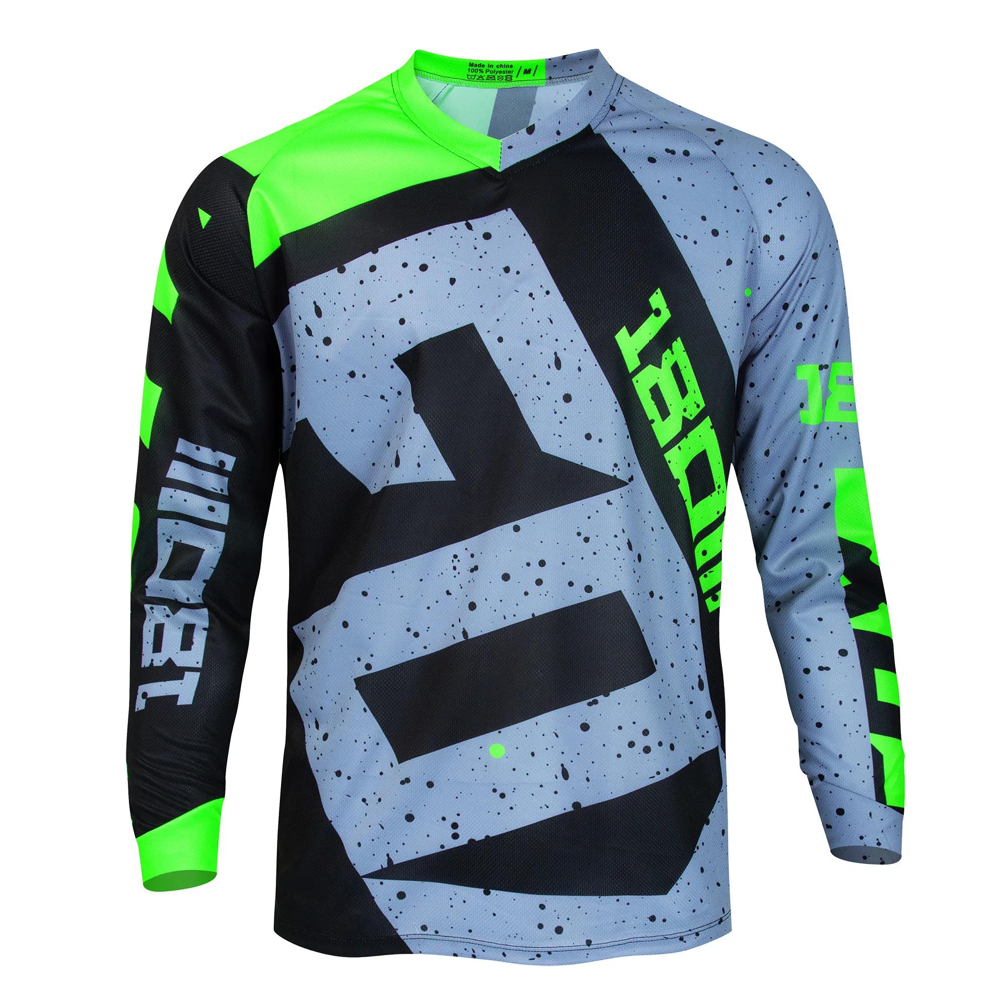 Maillot de cyclisme à motif alphabets pour hommes, chemise à manches longues, respirant actif, évac8