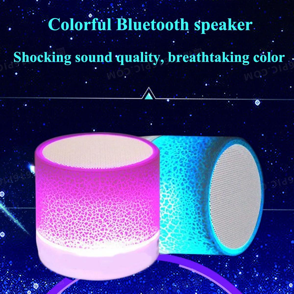 Nouveau Mini Portable Voiture Audio A9 Éblouissant Crack LED Sans Fil Bluetooth 4.1 Subwoofer Haut-P