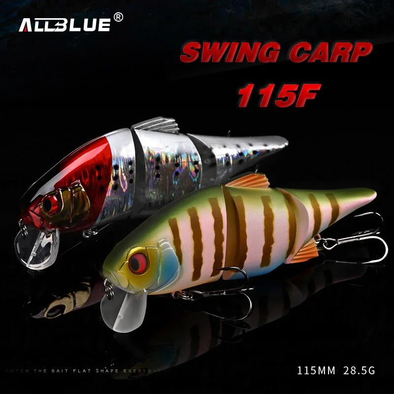 ALLBLUE Joint leurre de pêche 115MM 28.5G flottant Swimbait sans lèvres manivelle Wobbler vairon art