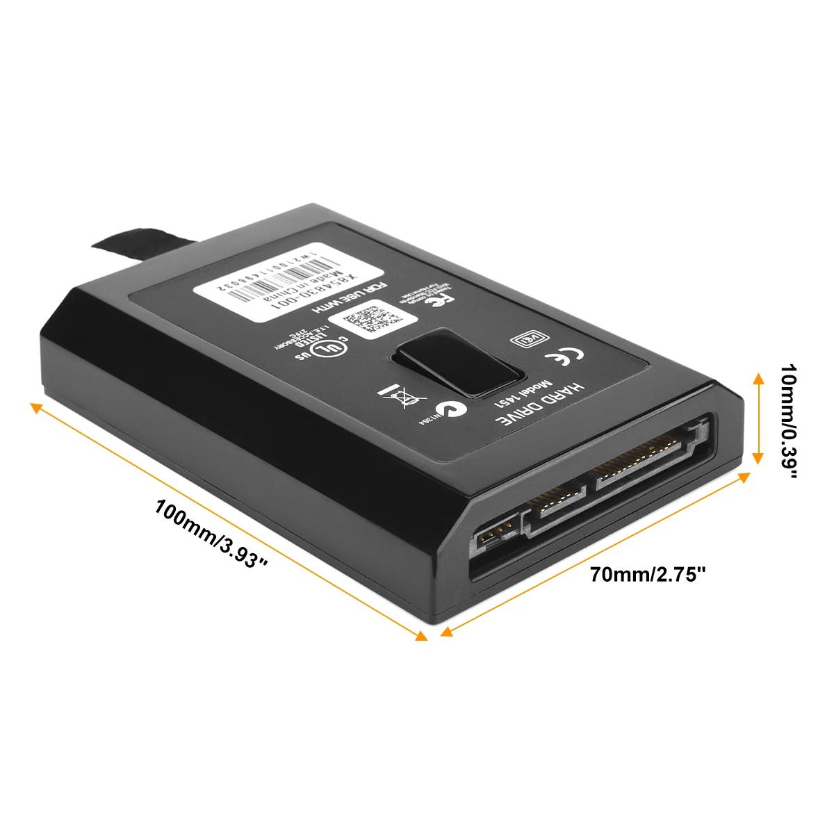 320GB 250GB 60GB 120GB 500GB disque dur pour Xbox 360 Console de jeu mince disque dur interne HDD po