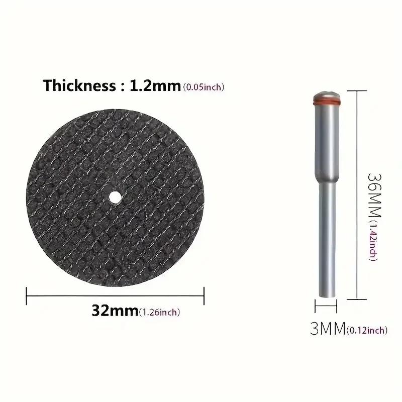 Disque à tronçonner converasif avec mandrins, meules pour accessoires, coupe du métal, outil lointai
