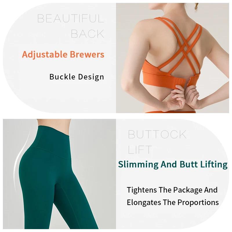 Ensemble yoga 2 pièces femme - Leggings et soutien-gorge sport pour Pilates, Fitness et entraînement