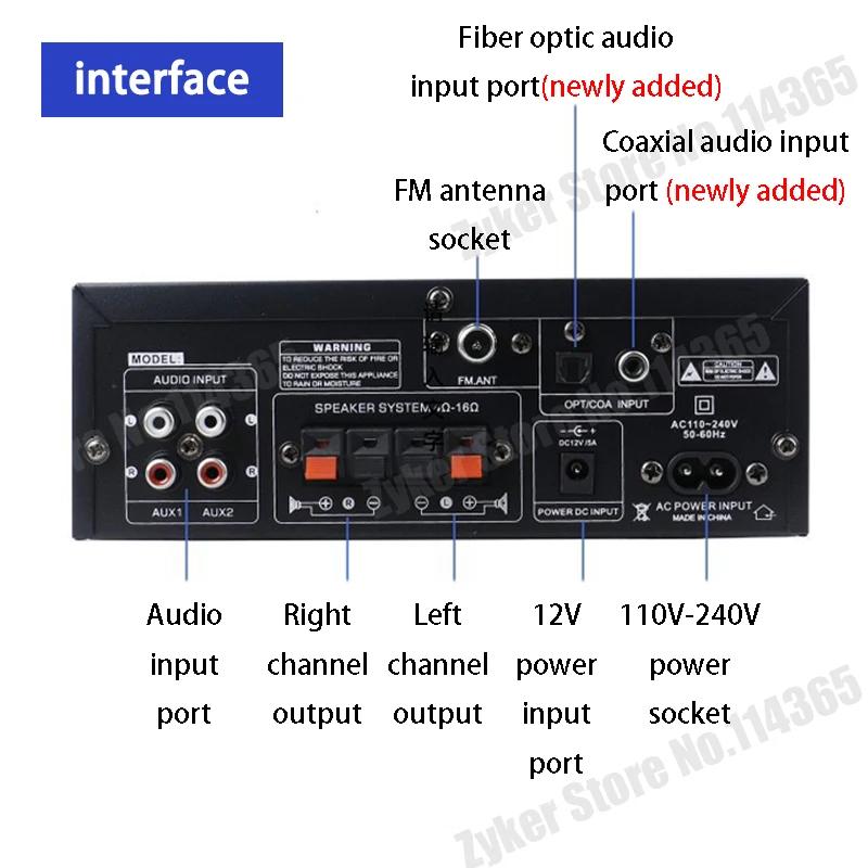 Amplificateur audio HiFi AK55, Max 900W, Amplificateurs de son Bluetooth numériques, Canal 2.0, Pris