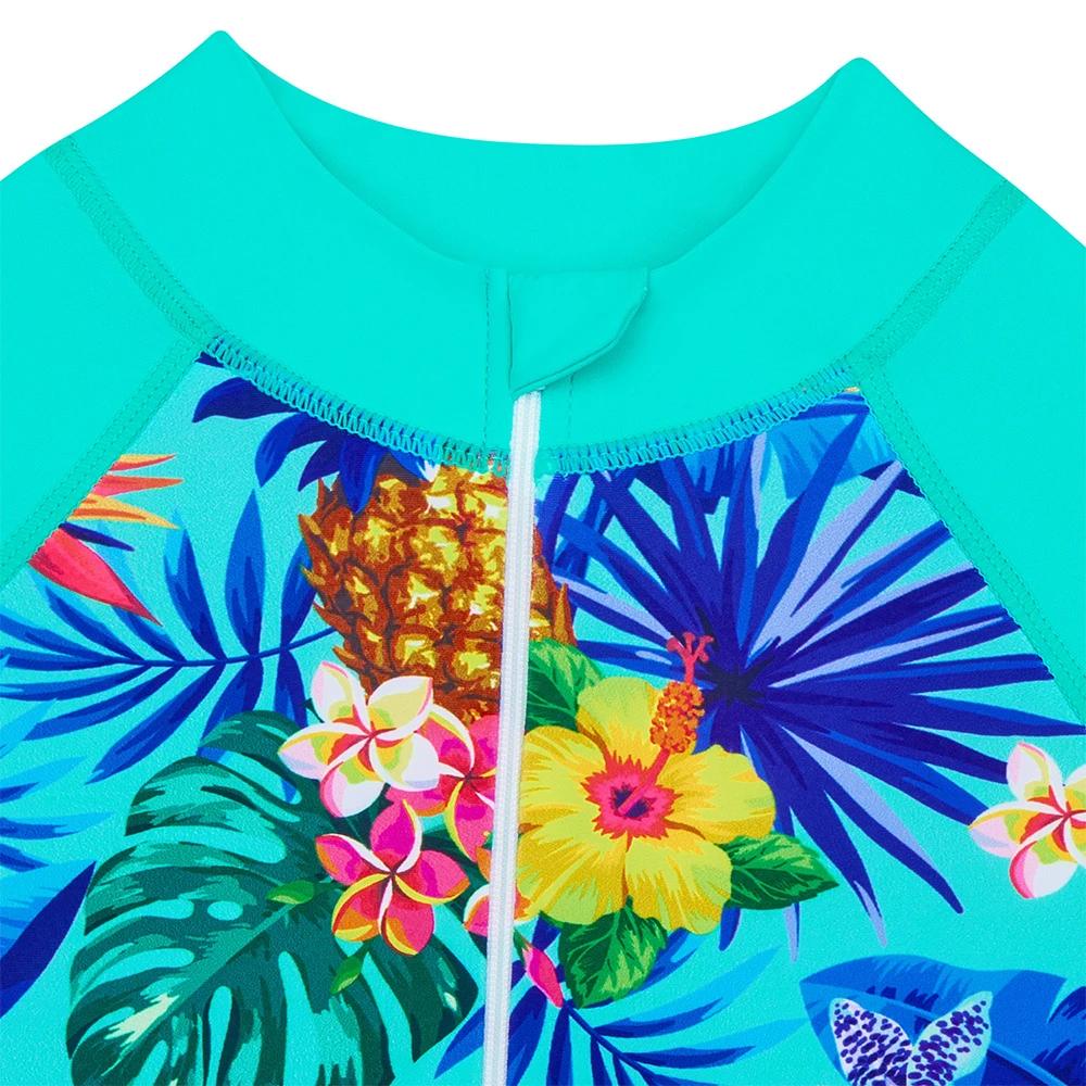 Maillot de bain fille petite fille fermeture éclair sur le devant maillots de bain enfants costumes 
