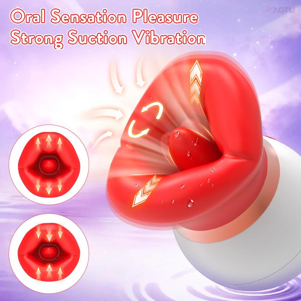 Vibromasseur à Succion pour Femme, Léchage de Langue, Ventouse de Clitoris, Continents Oraux Féminin
