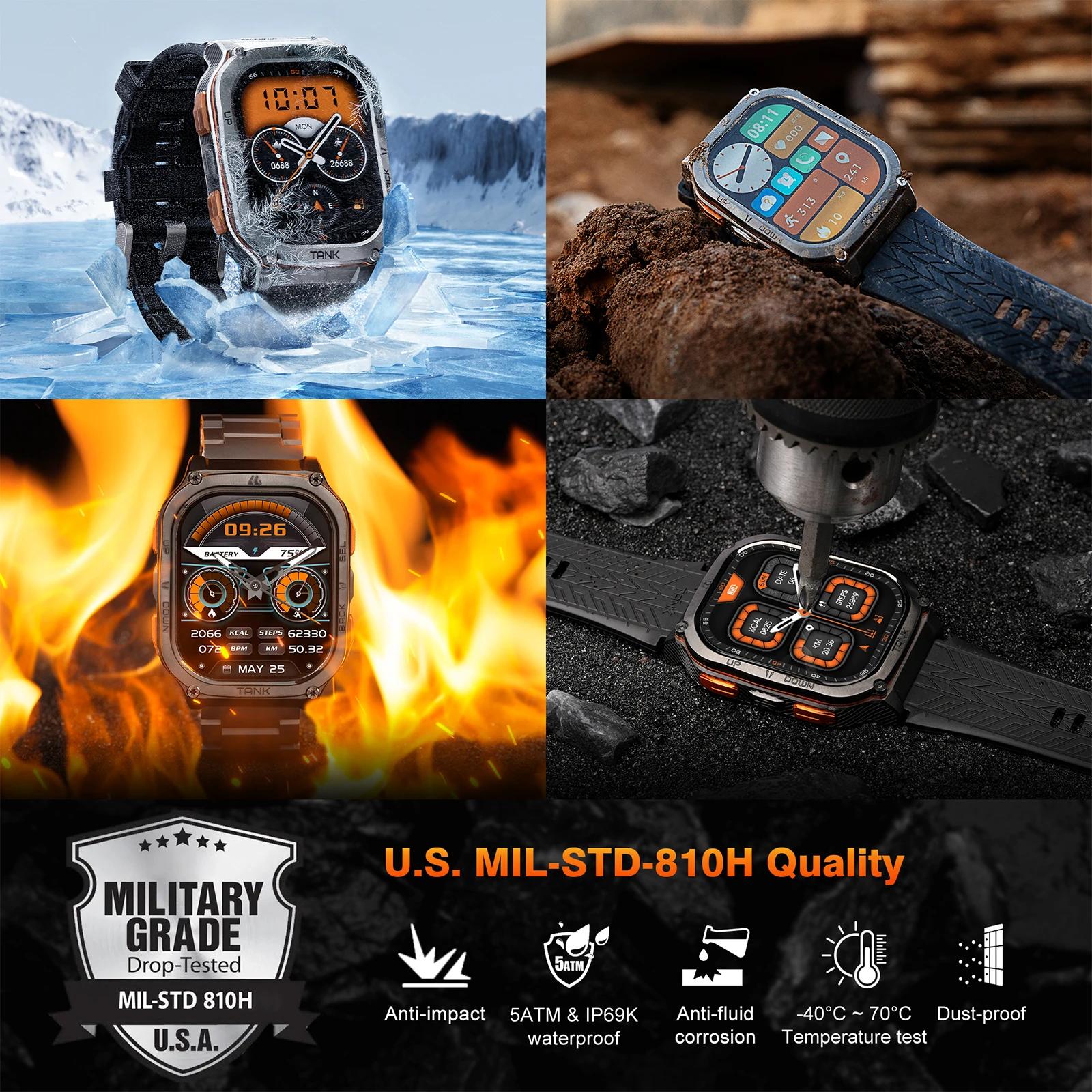 KOSPET TANK M3 Ultra GPS montre intelligente hommes qualité militaire boussole altimètre barométriqu