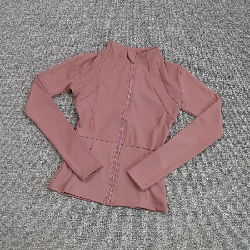 Manteau sport femmes slim manches longues - Chemise yoga course rapide Pilates fitness vêtements