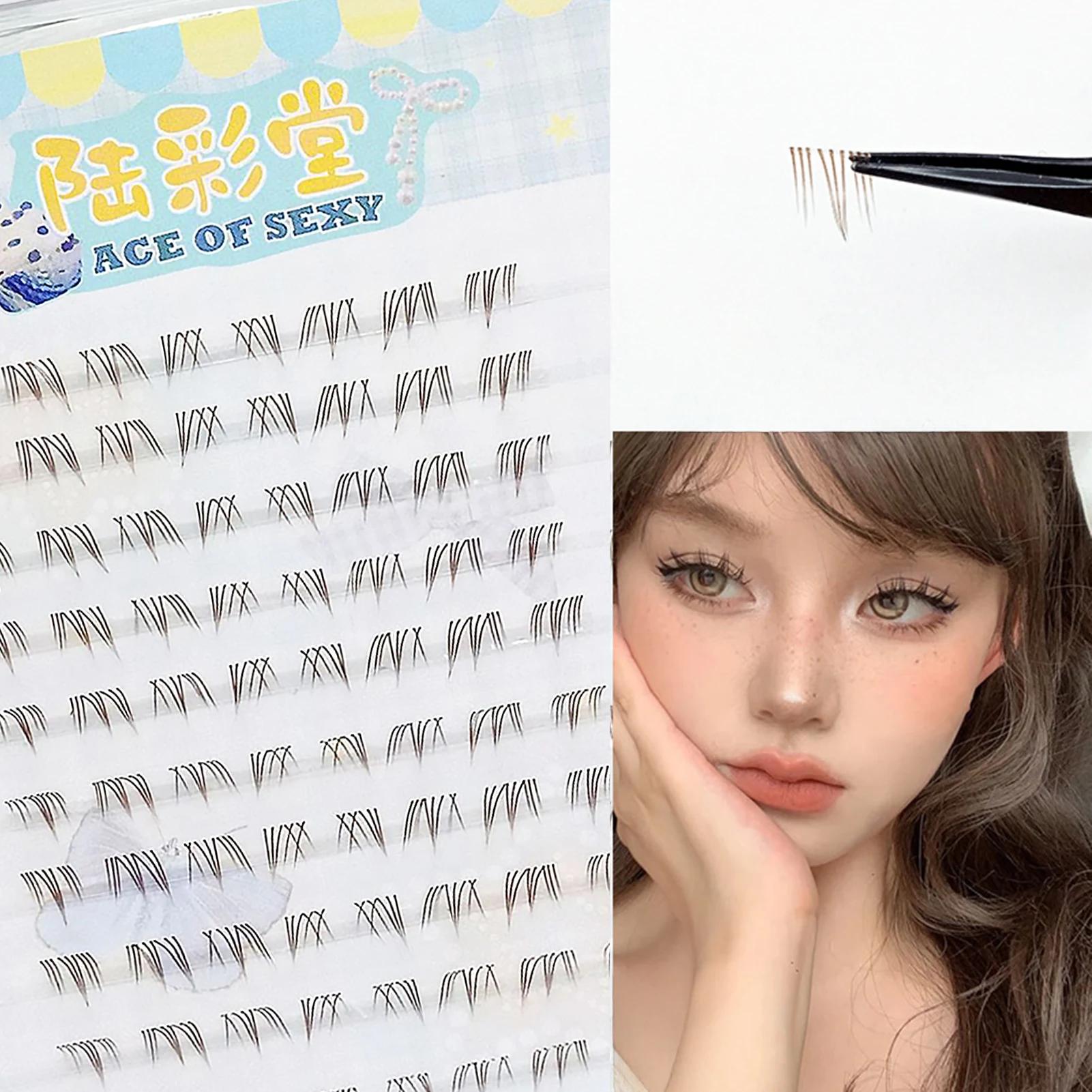 6-7mm Air cils inférieurs fée faux cils segmenté naturel sous cils Manga bas cils maquillage cils ou