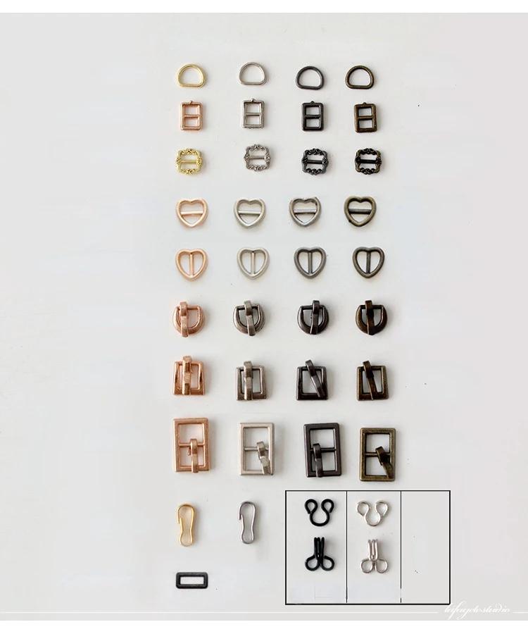 Mini boutons pour bricolage de vêtements de poupée, 20 pièces, sac en jean, boucles métalliques, vêt