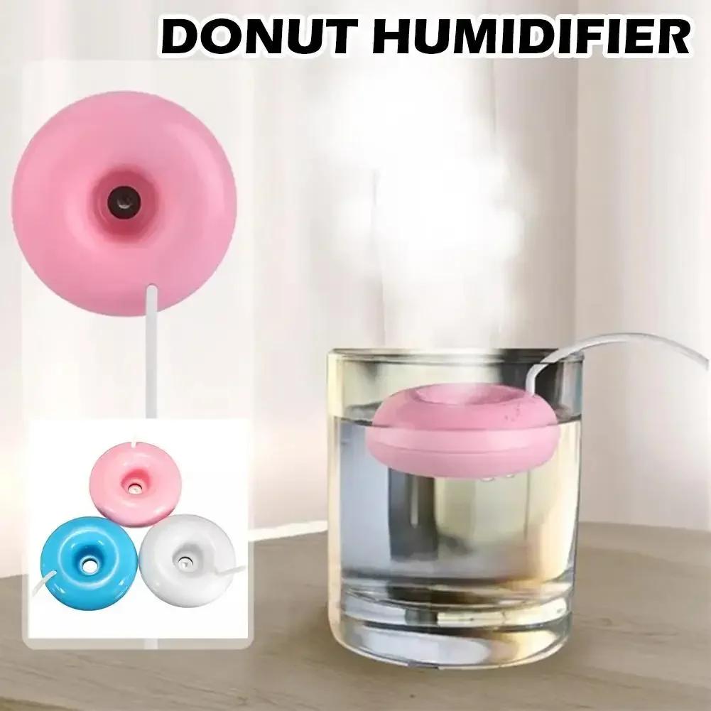 Mini humidificateur à ions négatifs Donut, purificateur d'air rond USB pour la maison, le bureau, di