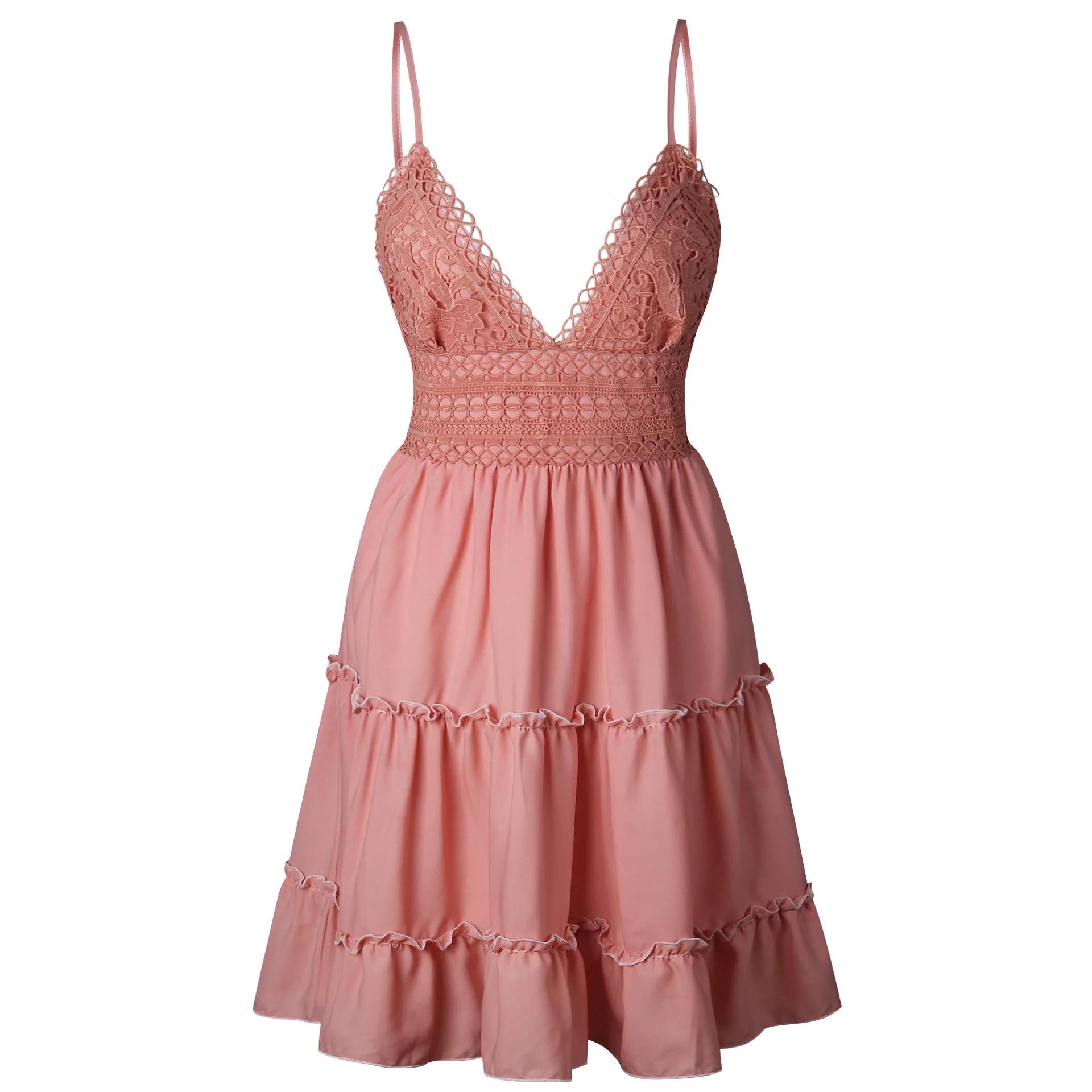 Robe en dentelle à bretelles pour femmes, robes élégantes, vêtements de vocation de bord de mer, sex