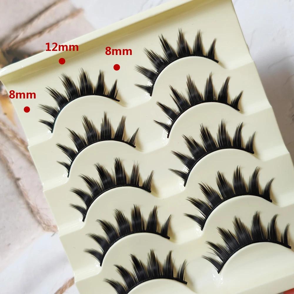 5 Paris oeil de chat faux cils longs épais Cosplay faux cils Extension Smokey maquillage naturel fai