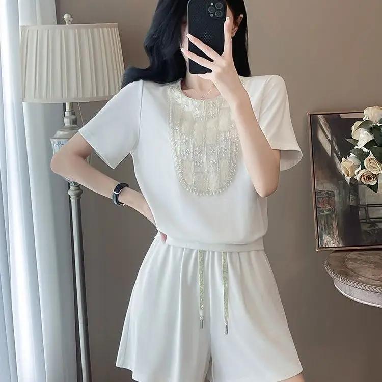 Survêtement noir décontracté femme Shorts classique élégant tenue tailleur mode nouveautés ensembles