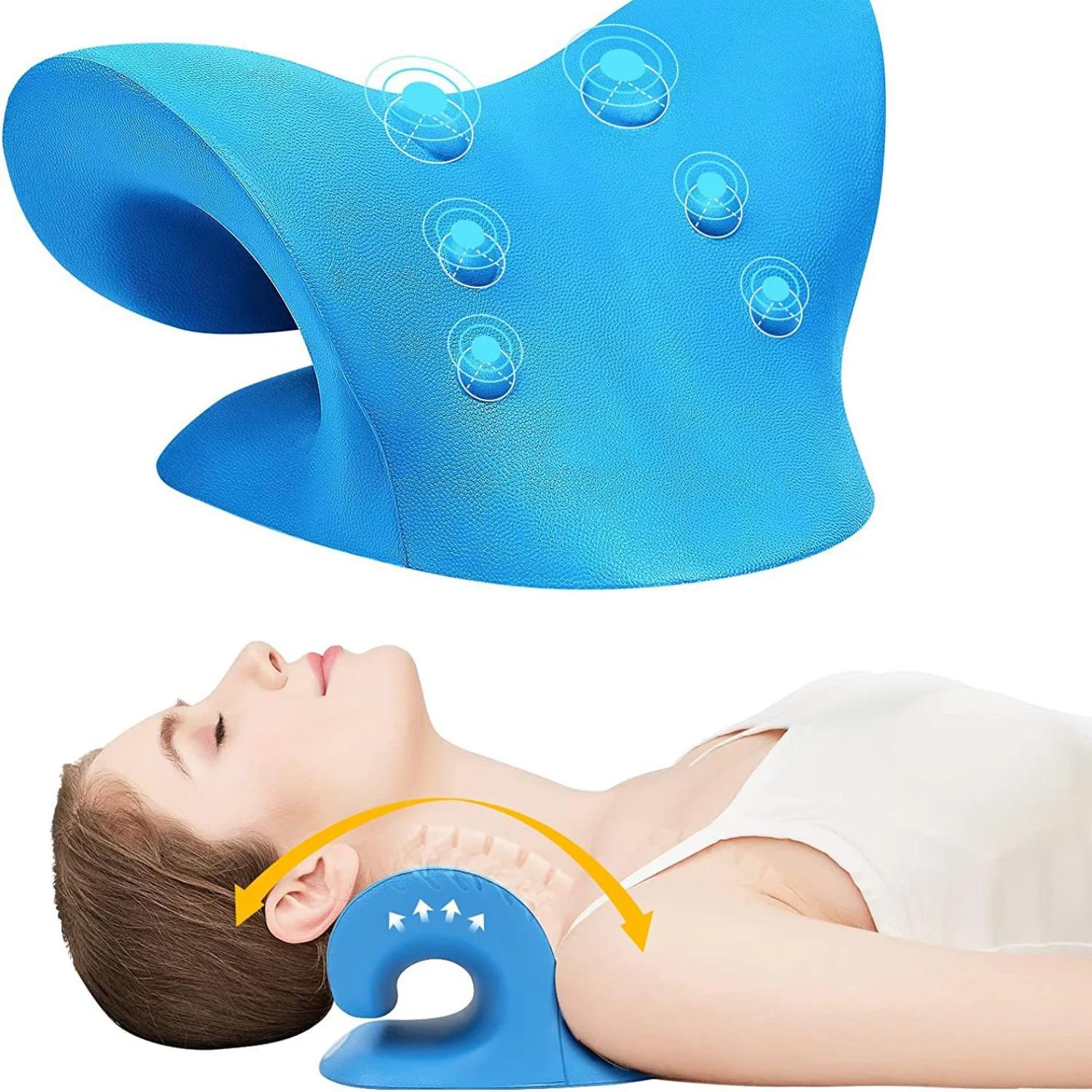 Civière de cou et d'épaule, dispositif de Traction chiropratique cervicale, oreiller de Massage pour
